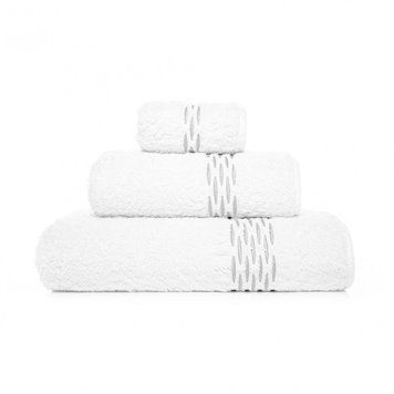 Рушник Єгипетська бавовна Graccioza Alhambra White/Silver (30x30 см)