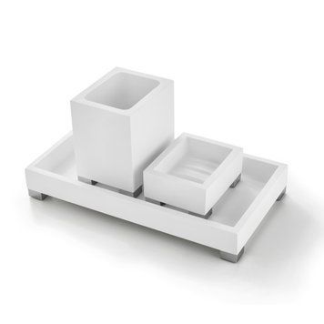 Treesseci BeMood White Deluxe - Set of 3 bath accessories