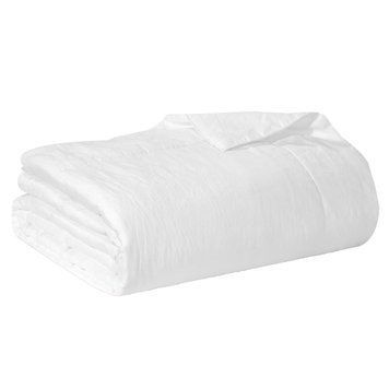 Покривало з льону Biancoperla Hamiltom White