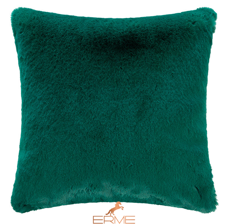 Square fur pillowcase Mansion - Alpine Green