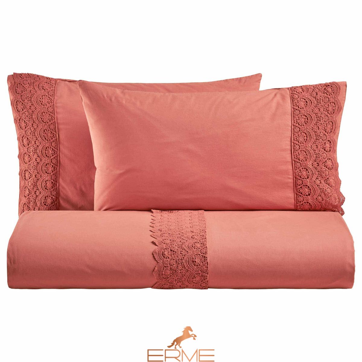 Постільна білизна Biancoperla - Canastra Pink pepper, 50x75 (2шт), 155x200 (2шт), 270x290