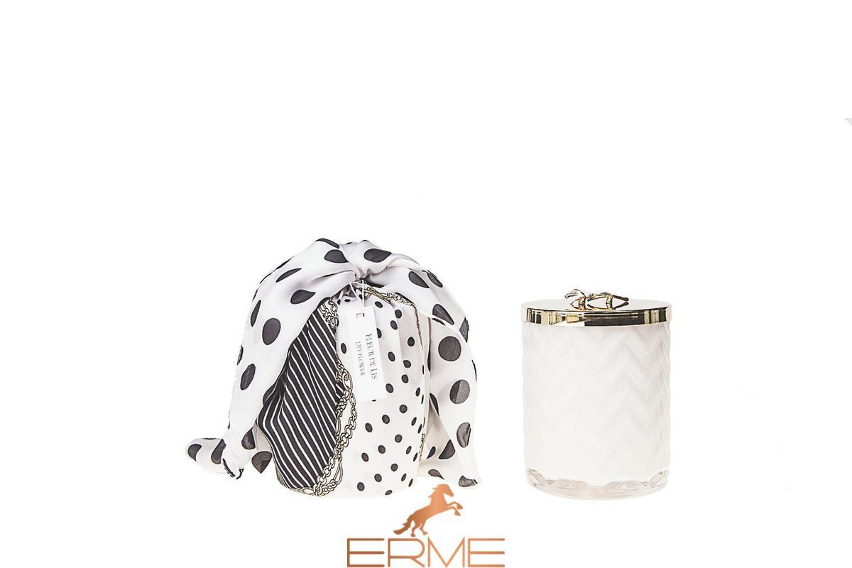 Cote Noire Herringbone scented candle - Lily flower, Under the order (delivery from 4 weeks), 600 g