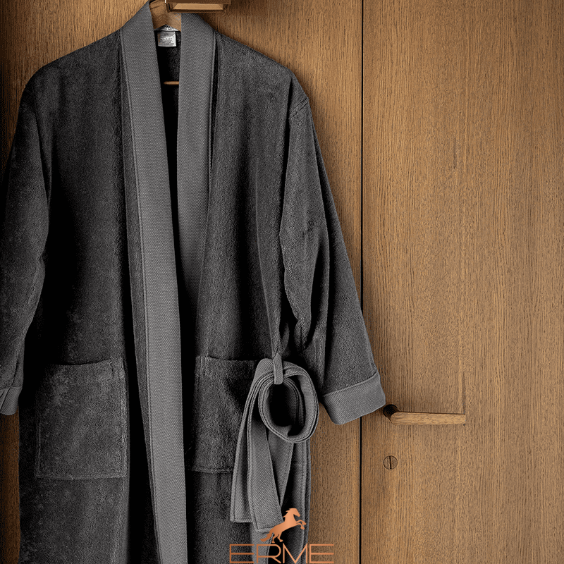 Махровый халат 100% хлопок ESS-KIMO Bathrobe Graphite (размер S)