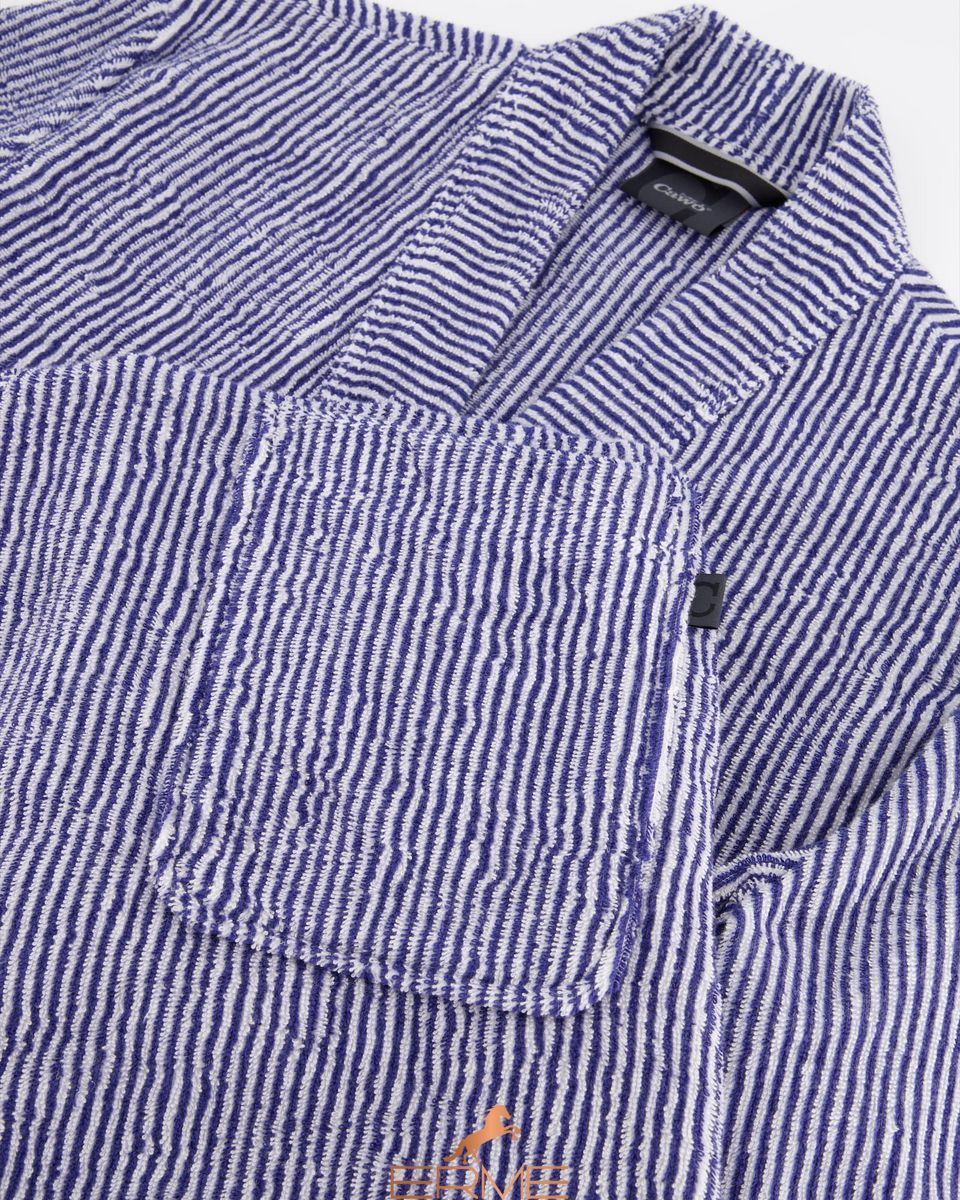 Men's bathrobe Cawoe - 3834 Navy Weib