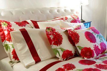 Постільна білизна Signoria Firenze - Giorgina IVORY / RED, 50x75 (2шт), 155x200 (2шт), 270x290