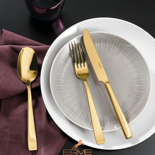 Набір столових приборів Sambonet Flat Mirror PVD Gold