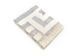 CO.BI. RIGHE blanket, Ivory/grey, 140x180