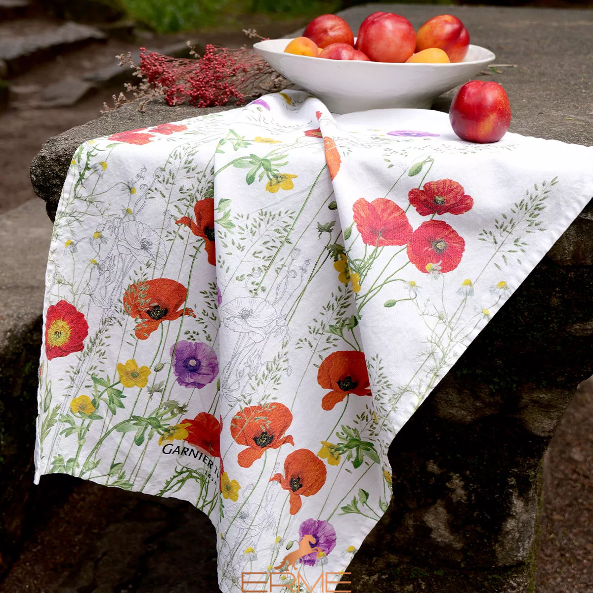 Kitchen towel Garnier Thiebaut - Les Coquelicots Violet