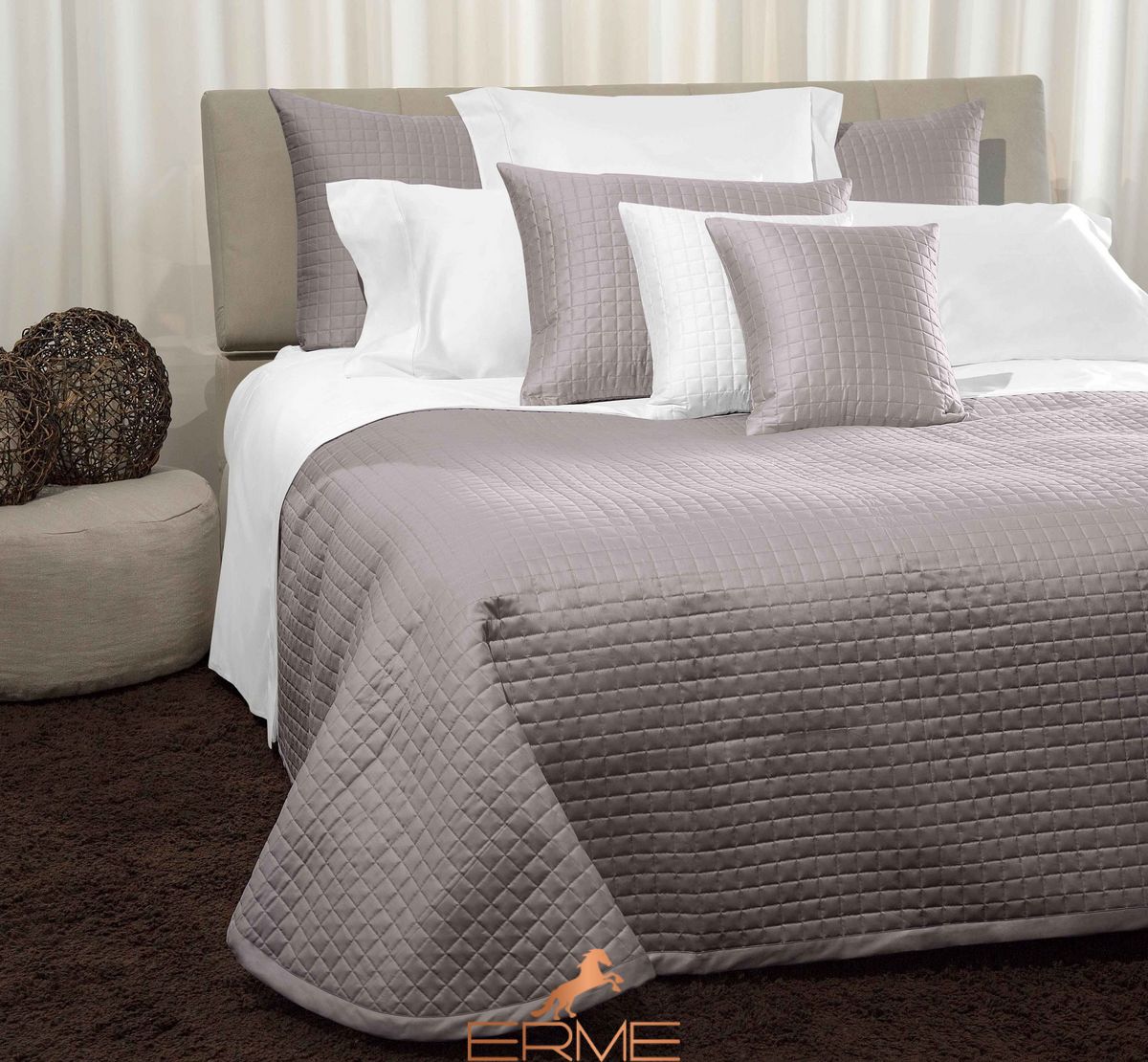 Signoria Firenze - Quilted bedspread MASACCIO Thistle, Thistle, 260x270