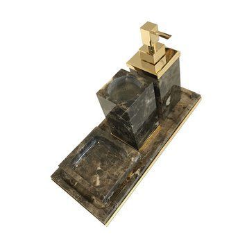 Treesseci Montblanc Elegance & Palace Marble - Set of 4 bath accessories