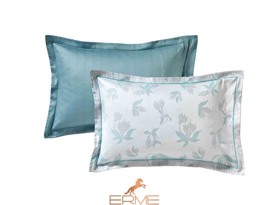 Bed linens - Blanc Des Vosges Botanique Celadon, 50x70, 155x200, 180x290