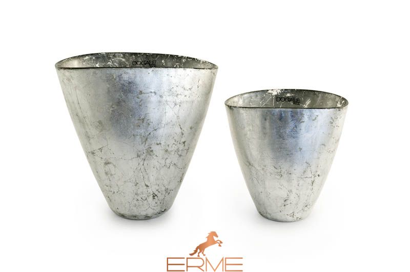 Dogale Solee Luna - Decorative vase Silver Leaf