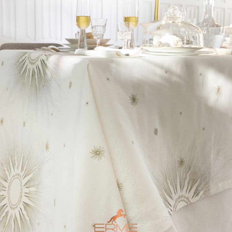 Tablecloth with embroidery Alexandre Turpault - Poussière d’étoile in linen 170x320 cm