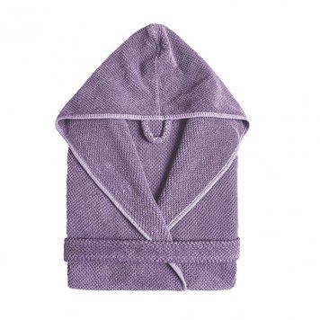 Халат Graccioza Bee Waffle bath з капюшоном LAVANDER