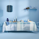 Tablecloth Garnier Thiebaut - Mille Textures Bleu