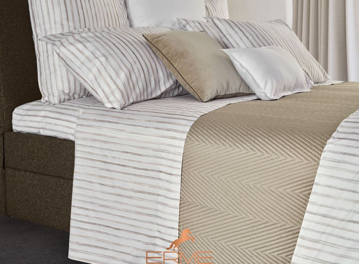 Постільна білизна Signoria Firenze - Rigato BEIGE, 50x75 (2шт), 155x200 (2шт), 270x290