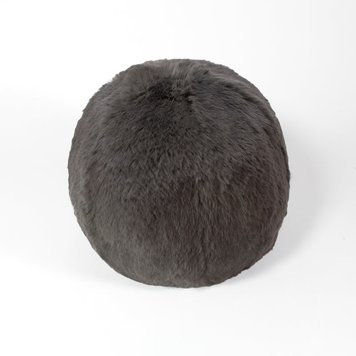 Round fur pillow Mansion - Smoky