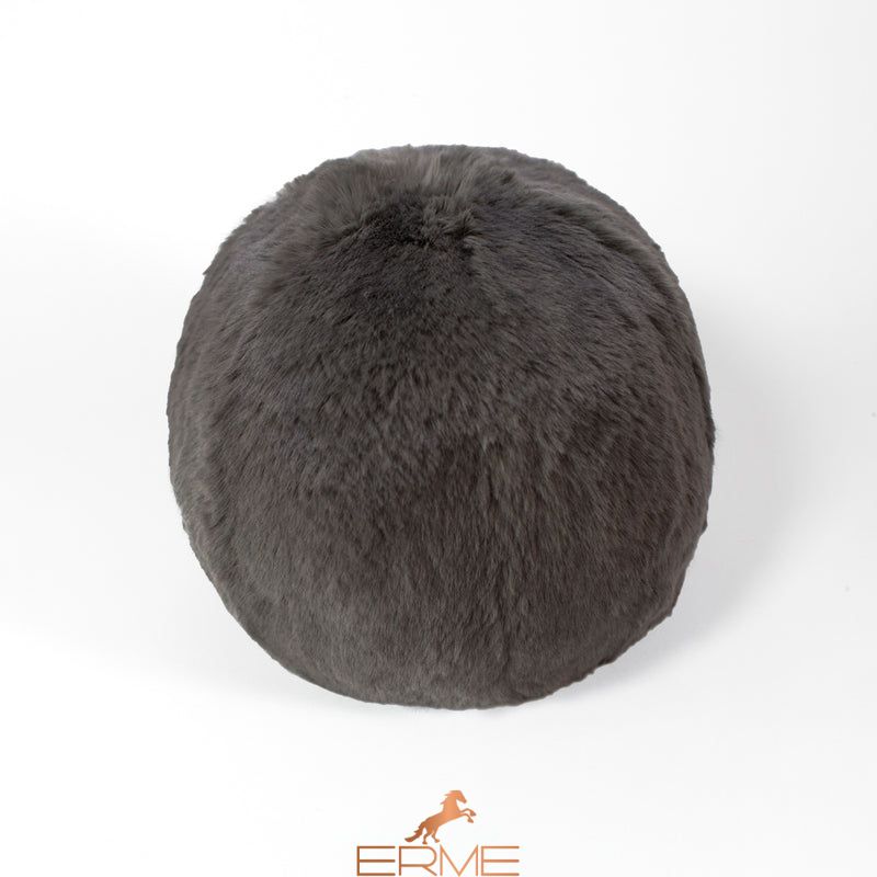 Round fur pillow Mansion - Smoky