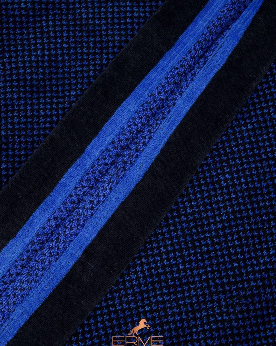 Чоловічий халат Cawoe - 4839 Blau Sohwarz