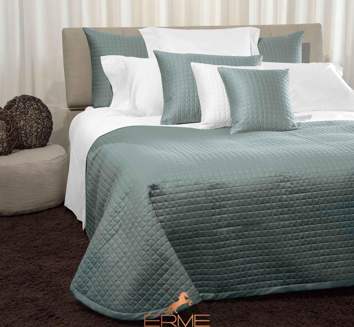 Signoria Firenze - Quilted bedspread MASACCIO Wilton Blue, Wilton Blue, 260x270