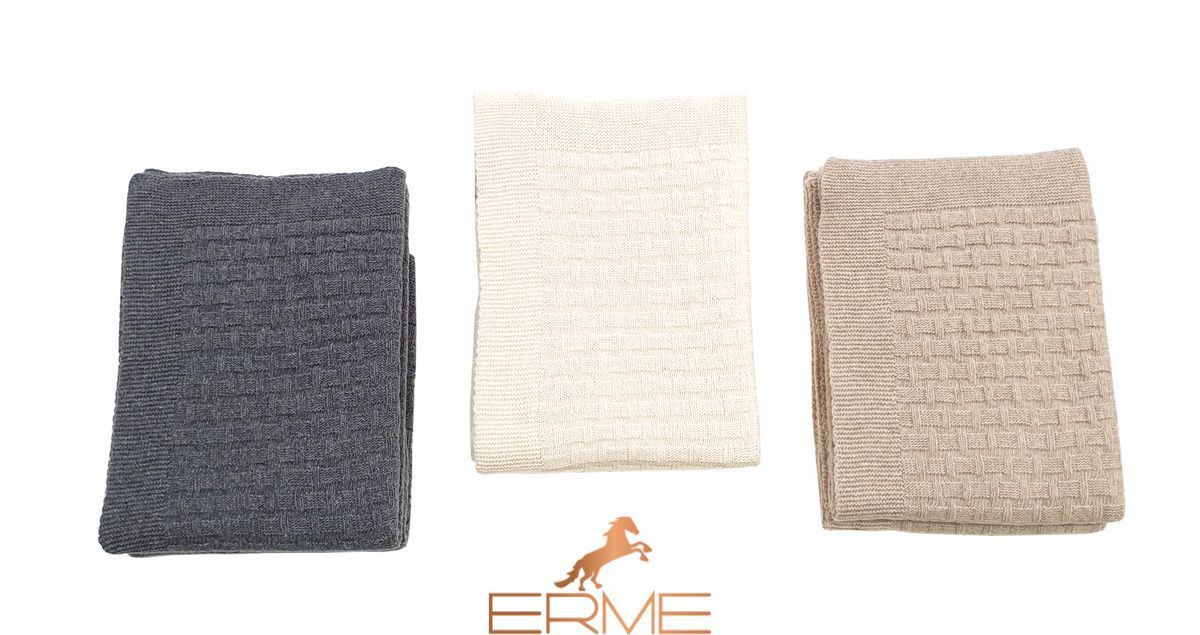 Knitted blanket CO.BI. OSCAR - Brown, Brown, 140x180