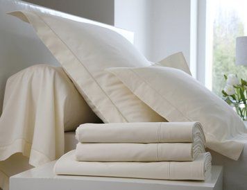 Постільна білизна Blanc Des Vosges Plain Satin Natural, 50x70, 155x200, 180x290