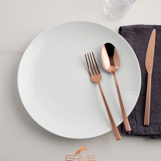 Sambonet Rock Mirror PVD Copper Cutlery Set