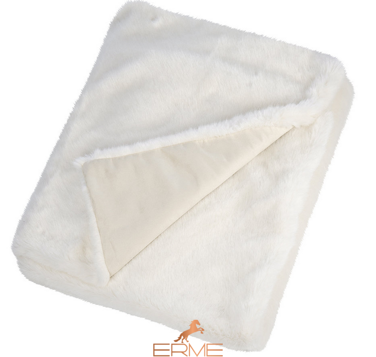 Fur rug for bed Mansion - White