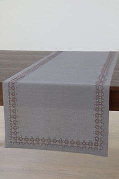 Weissfee table runner - Moon Dark Grey