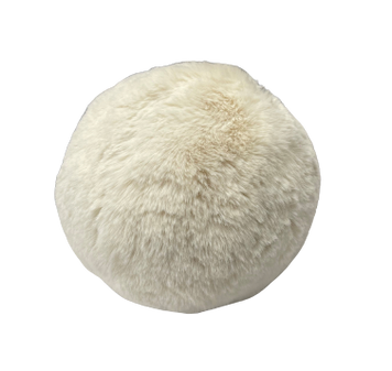 Round fur pillow Mansion - Cream