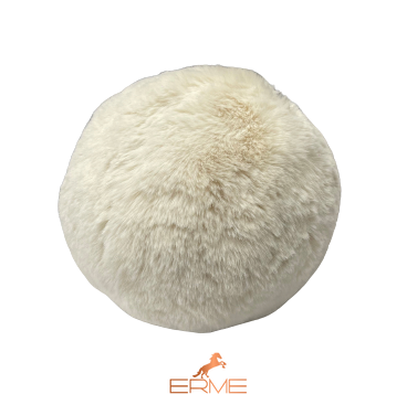 Round fur pillow Mansion - Cream