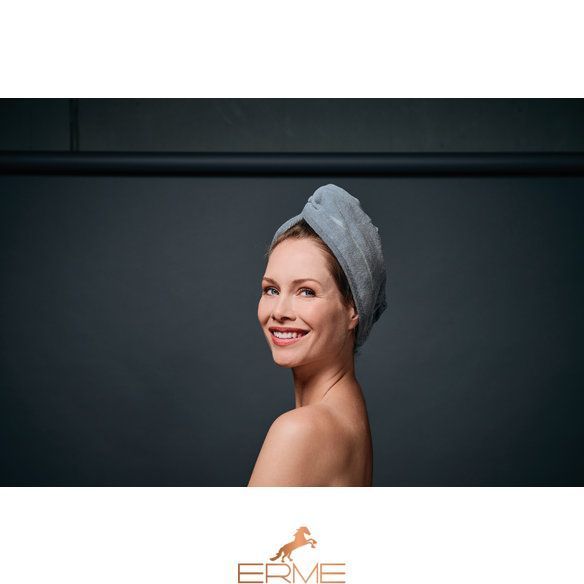 Тюрбан Feiler - La Glamour Strahgrau - Silber