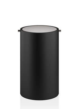 Decor Walter - Decor Walter - Контейнер для паперу з кришкою Black | Stainless steell matt