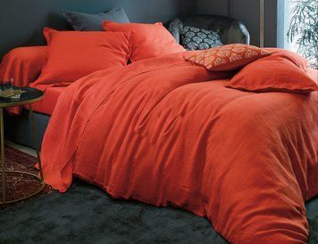 Постільна білизна Blanc Des Vosges Washed Linen Turmeric, 50x75, 150x200, 180x290, Без резинки