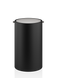 Decor Walter - Decor Walter - Paper container with lid Black | Stainless steel matt