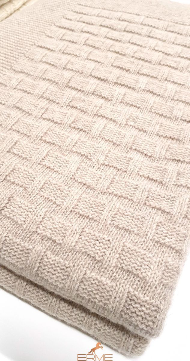 Knitted blanket CO.BI. OSCAR - Brown, Brown, 140x180