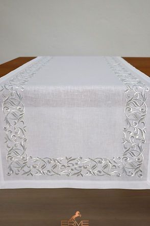 Weissfee table runner - Montreux Silver