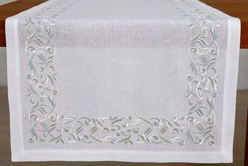 Weissfee table runner - Montreux Silver