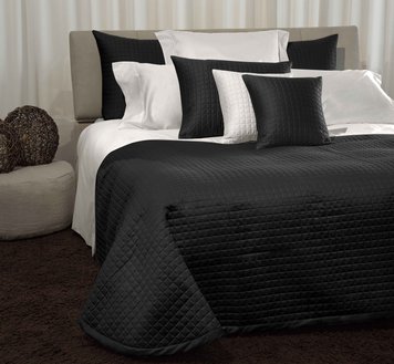 Signoria Firenze - Quilted bedspread MASACCIO Black, BLACK, 260x270