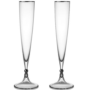 Rogaska Remembrance - Champagne glass Platinum - set of 2 pcs