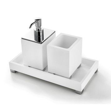 Treesseci BeMood White Deluxe - Set of 3 bath accessories
