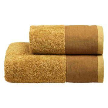 Набір рушників для обличчя + гостьове Biancoperla Nantes Bronzo, 60х110 + 40х60 + 100x140