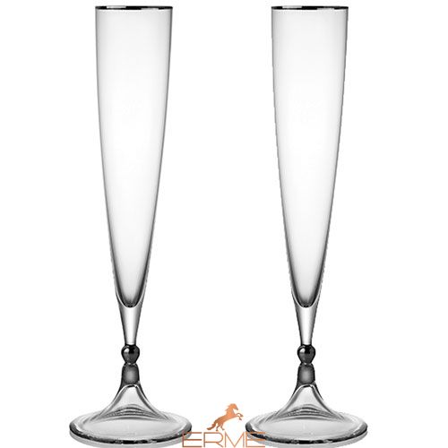 Rogaska Remembrance - Champagne glass Platinum - set of 2 pcs