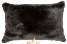 Square fur pillowcase Mansion - Charcoal Gray