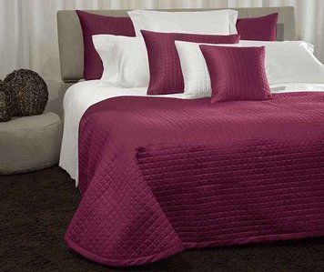 Signoria Firenze - Quilted bedspread MASACCIO Bordeaux, bordeaux, 260x270