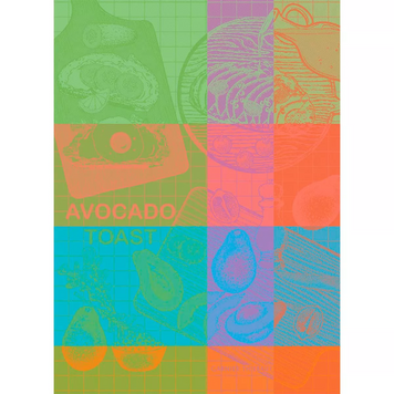 Kitchen towel Garnier Thiebaut - Avocado Toast Neon