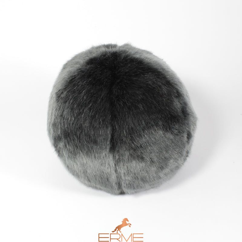 Round fur pillow Mansion - Frosted Black