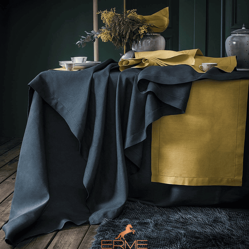 Alexandre Turpault FLORENCE Mimosa linen tablecloth OFG 170x170 cm