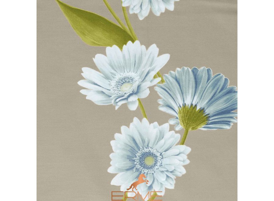Постільна білизна Signoria Firenze Gerbera KHAKI / BLUE, 50x75, 155x200 (2шт), 270x290