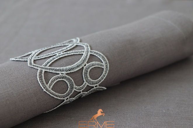 Weissfee napkin holder - Curle Silver